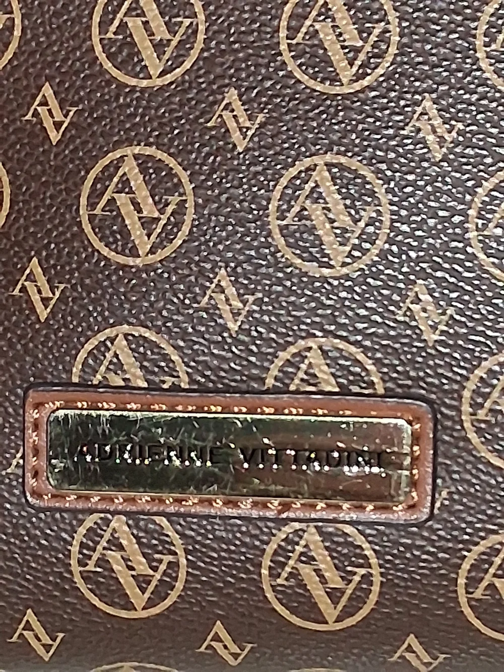 Designer-Inspired Brown & Black Chain-Accent Women’s Handbag
